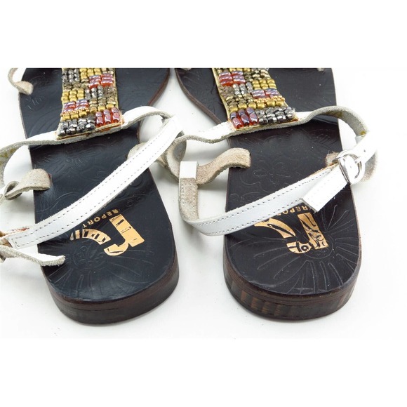Report Signature Size 6 M White Gladiator Leather Women Sandal Shoes - Picture 4 of 6